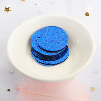 iPatches 30mm Επίπεδες στρογγυλές παγιέτες DIY Ραπτική ρούχων & Ύφασμα πούλιες για τσάντα Αξεσουάρ διακόσμησης φορέματος κήπου