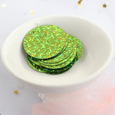 iPatches 30mm Επίπεδες στρογγυλές παγιέτες DIY Ραπτική ρούχων & Ύφασμα πούλιες για τσάντα Αξεσουάρ διακόσμησης φορέματος κήπου