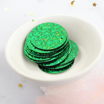 iPatches 30mm Επίπεδες στρογγυλές παγιέτες DIY Ραπτική ρούχων & Ύφασμα πούλιες για τσάντα Αξεσουάρ διακόσμησης φορέματος κήπου