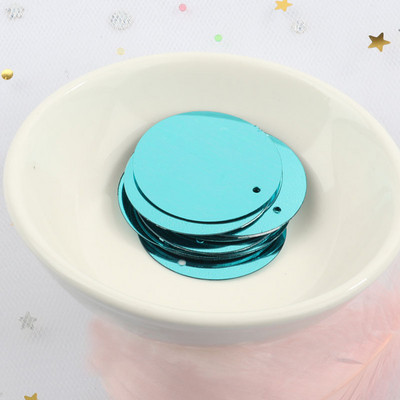 iPatches 30mm Επίπεδες στρογγυλές παγιέτες DIY Ραπτική ρούχων & Ύφασμα πούλιες για τσάντα Αξεσουάρ διακόσμησης φορέματος κήπου