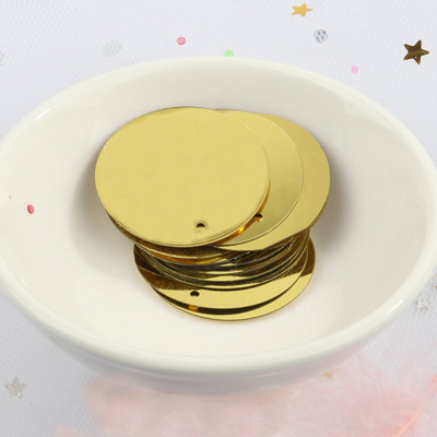 iPatches 30mm Επίπεδες στρογγυλές παγιέτες DIY Ραπτική ρούχων & Ύφασμα πούλιες για τσάντα Αξεσουάρ διακόσμησης φορέματος κήπου