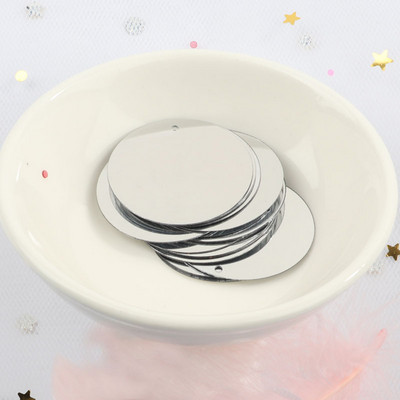 iPatches 30mm Επίπεδες στρογγυλές παγιέτες DIY Ραπτική ρούχων & Ύφασμα πούλιες για τσάντα Αξεσουάρ διακόσμησης φορέματος κήπου