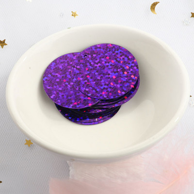 iPatches 30mm Επίπεδες στρογγυλές παγιέτες DIY Ραπτική ρούχων & Ύφασμα πούλιες για τσάντα Αξεσουάρ διακόσμησης φορέματος κήπου