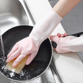 1 чифт силиконови почистващи ръкавици, почистващи ръкавици за миене на съдове, скрубер, гъба за миене на съдове, гумени ръкавици, инструменти за почистване