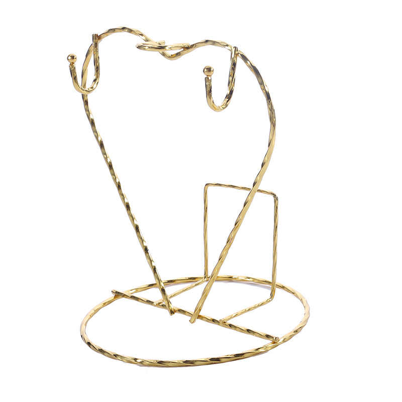 Säilitusriiul Luksuslik teetassi ja alustassi kuvariiul metallist kohvi-tee tassikomplektid kohvi hoiukarp Lihtne, sobib kandiku tee jaoks