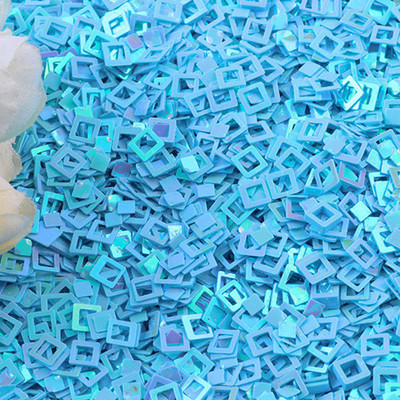 Παγιέτα με κούφιο τετράγωνο σχήμα Χαλαρές παγιέτες για χειροτεχνίες Πιλέτες DIY Αξεσουάρ ραπτικής για ένδυμα Lentejuelas Para Coser 5mm