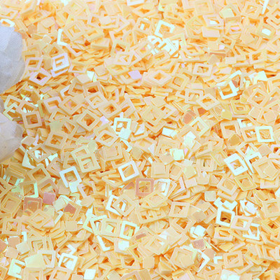 Παγιέτα με κούφιο τετράγωνο σχήμα Χαλαρές παγιέτες για χειροτεχνίες Πιλέτες DIY Αξεσουάρ ραπτικής για ένδυμα Lentejuelas Para Coser 5mm