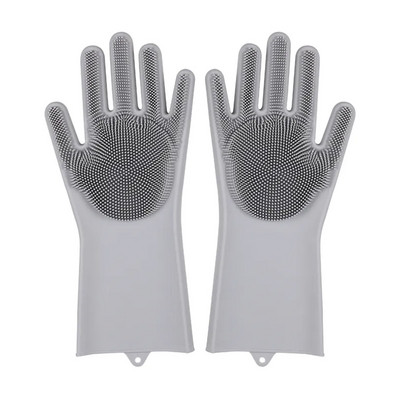 1 pāris trauku mazgāšanas cimdi, silikona gumijas sūklis, cimdi, mājsaimniecības skruberis, virtuves tīrīšanas instrumenti