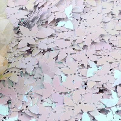 Παγιέτες πεταλούδα 12*17mm Επίπεδη χαλαρή παγιέτα PVC με 2 τρύπες Paillette DIY Χειροτεχνία Γάμου Διακόσμηση Κοσμήματα Κατασκευή Κομφετί 20γρ