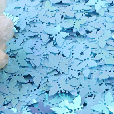 Παγιέτες πεταλούδα 12*17mm Επίπεδη χαλαρή παγιέτα PVC με 2 τρύπες Paillette DIY Χειροτεχνία Γάμου Διακόσμηση Κοσμήματα Κατασκευή Κομφετί 20γρ