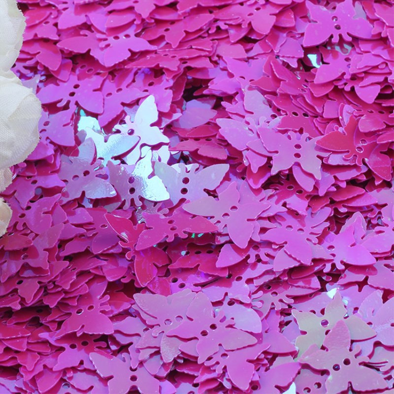 Παγιέτες πεταλούδα 12*17mm Επίπεδη χαλαρή παγιέτα PVC με 2 τρύπες Paillette DIY Χειροτεχνία Γάμου Διακόσμηση Κοσμήματα Κατασκευή Κομφετί 20γρ