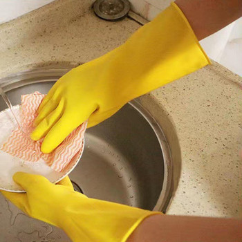 1 Ζεύγος Χρήσιμα Γάντια Οικιακής Εργασίας Αδιάβροχα Γάντια Καθαρισμού Αντιπαραμορφωτικά Γάντια Πλύσιμο Πιάτων Κουζίνας Καθαρισμός