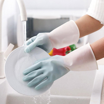 Πλύσιμο πιάτων Αδιάβροχα γάντια από καουτσούκ Καθαρισμός πλυντήριο λάτεξ Γάντια πλυσίματος πιάτων Εργαλεία Καθαρισμός σφουγγάρι Κουζίνα Σπίτι K4K4