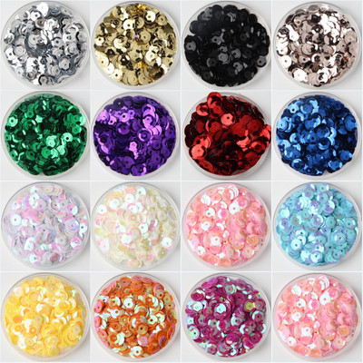 Sequin Multi Size 4mm 5mm 6mm PVC Cup Round Loose Sequins Paillettes Sewing Wedding Craft Women Kids DIY Garment Accessories 20g