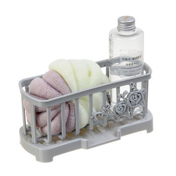 Дренажен рафт Многофункционална гъба за миене на съдове Съхранение Подвижна стойка за мивка Кухненски органайзер за баня Кухненски аксесоари