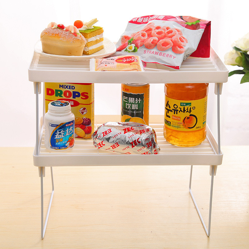 Kodukapp Korraldaja hoiuriiul köögi jaoks riiulikapi hoidik Ruumi säästev riidekapp Dekoratiivne virnastatav kokkupandav alus