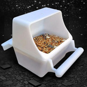 95AA putnu barotava ar asari plastmasas papagaiļu barības dozatoru būra šļakatām izturīgiem, noņemamiem, viegli tīrāmiem būra piederumiem