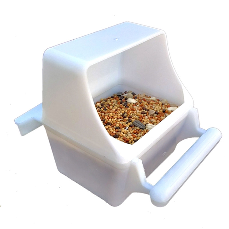 95AA putnu barotava ar asari plastmasas papagaiļu barības dozatoru būra šļakatām izturīgiem, noņemamiem, viegli tīrāmiem būra piederumiem