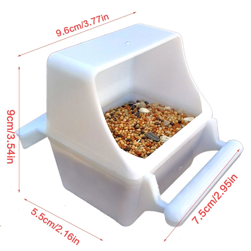 95AA putnu barotava ar asari plastmasas papagaiļu barības dozatoru būra šļakatām izturīgiem, noņemamiem, viegli tīrāmiem būra piederumiem