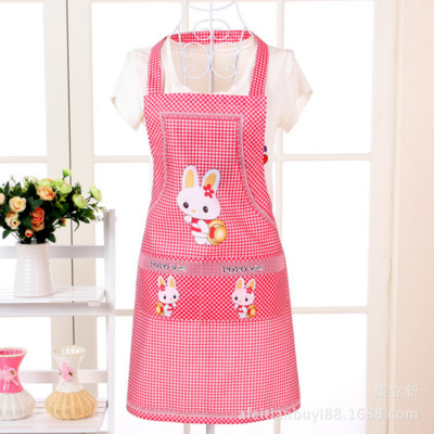 Karikatūras priekšauts Trusis bez piedurknēm ar dubultu kabatu mājsaimniecības tīrīšanas priekšauti Virtuves piederumi pieaugušajiem Sieviešu dāmu auduma aizsargs