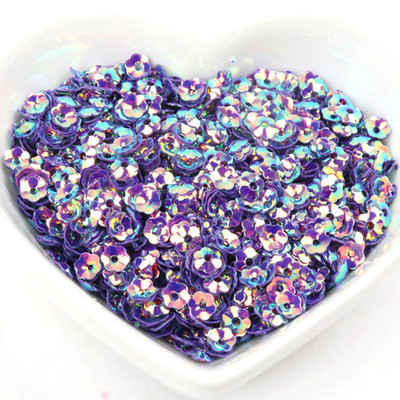 Sequins Dekorācijas Apģērbu šūšana Amatniecība Bērnu DIY Piederumi Stereoskopiski Ziedu Paletes 10g Daudzkrāsaini 4mm