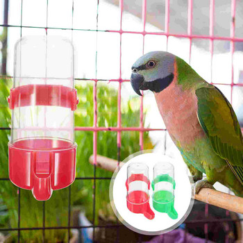 2 τμχ Automatic Pet Waterer Parrot Feeder Container Bird Drinker Dispenser Drinking Supplies Plastic Parrots Cage Accessories