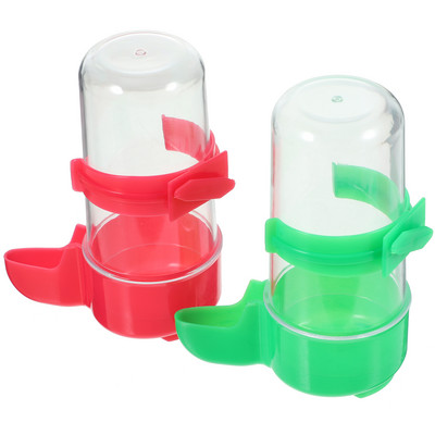 2 gab. Automātiskais mājdzīvnieku dzirdinātājs Papagaiļu barotavas konteiners Putnu dzērājs Dozators Dzeršanas piederumi Plastmasas papagaiļu būru piederumi