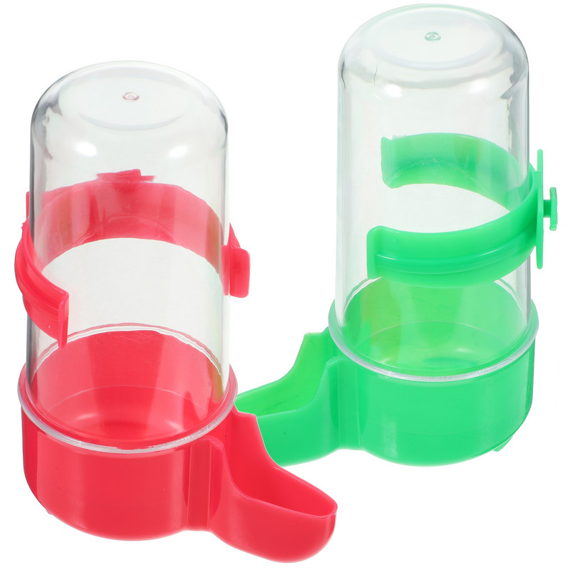 2 gab. Automātiskais mājdzīvnieku dzirdinātājs Papagaiļu barotavas konteiners Putnu dzērājs Dozators Dzeršanas piederumi Plastmasas papagaiļu būru piederumi