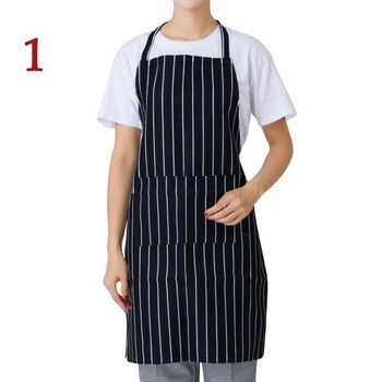 Дамска, мъжка рокля за готварска кухня, ресторант, барбекю, престилка с 2 джоба, семпла стилна сервитьорска престилка