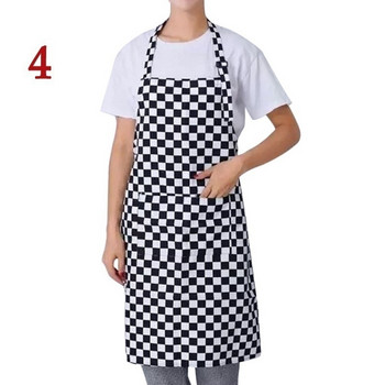 Дамска, мъжка рокля за готварска кухня, ресторант, барбекю, престилка с 2 джоба, семпла стилна сервитьорска престилка
