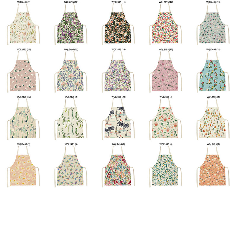 WQL2495 Sieviešu virtuves priekšauti Lina priekšauti Mājsaimniecības tīrīšanas priekšauts Mājas Ūdensizturīgs Pavāri Gatavošanas Priekšauts Cepšanai Bērniem