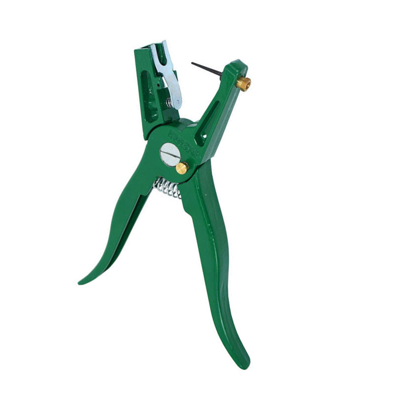 1 τεμ Πένσα αυτιού Συσκευή ελέγχου ζώων Πράσινη μεταλλική λαβίδα αυτιού με αγκάθια Χοίρο αγελάδα Πρόβατο κουνέλι Εργαλείο αναγνώρισης