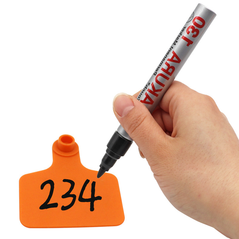 1 vnt. gyvūnų ausų žymeklio rašiklis, skirtas ausų įsagų numeriui, nuolatinis nedeformuojantis žymeklis prie riebių aptvarų auginimo įrangos