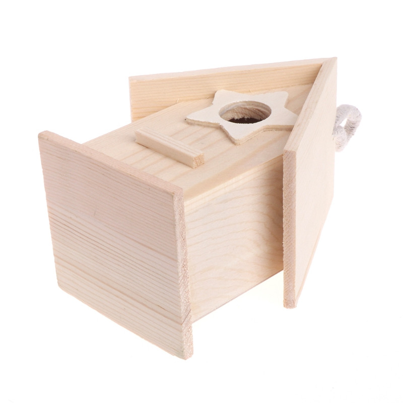 Casă de colibri creativă din lemn cu frânghie pentru agățat Grădinărit acasă 6 decorațiuni Cuib fierbinte mic de păsări Tipuri de bricolaj Montat pe perete