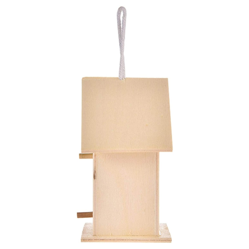 Casă de colibri creativă din lemn cu frânghie pentru agățat Grădinărit acasă 6 decorațiuni Cuib fierbinte mic de păsări Tipuri de bricolaj Montat pe perete