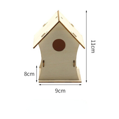 DIY putnu mājas mīklu komplekts Amatniecības rotaļlietas Rotaļlietas Rotaļlietas Rotaļlietas Bērniem Koka Puzles Putnu Mājas Modeļu Būvkomplekts Mājas Iekārtošanai