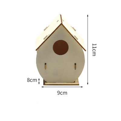 DIY putnu mājas mīklu komplekts Amatniecības rotaļlietas Rotaļlietas Rotaļlietas Rotaļlietas Bērniem Koka Puzles Putnu Mājas Modeļu Būvkomplekts Mājas Iekārtošanai
