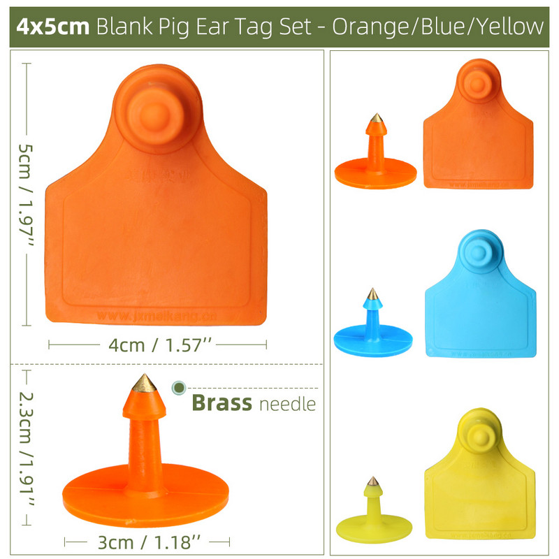 20GAB 3 Krāsas Kazas Aitas Liellopi Govis Cūkas Tukšas Ausu Birkas Mājlopu identifikācija TPU Precīza Eear Etiķete Lauksaimniecības dzīvnieku marķieris