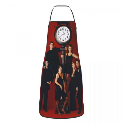 Unisex Draugi Logo Simbols Virtuve Šefpavārs Ēdienu gatavošana Priekšauts Sievietes Vīrieši Klasisks TV šovs Tablier virtuve dārzkopībai