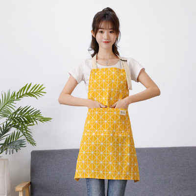 Priekšauts Sieviešu virtuve Ūdensnecaurlaidīga un eļļas necaurlaidīga vasaras mājsaimniecība var noslaucīt rokas Jauki mode Jauns gatavošanas darbs