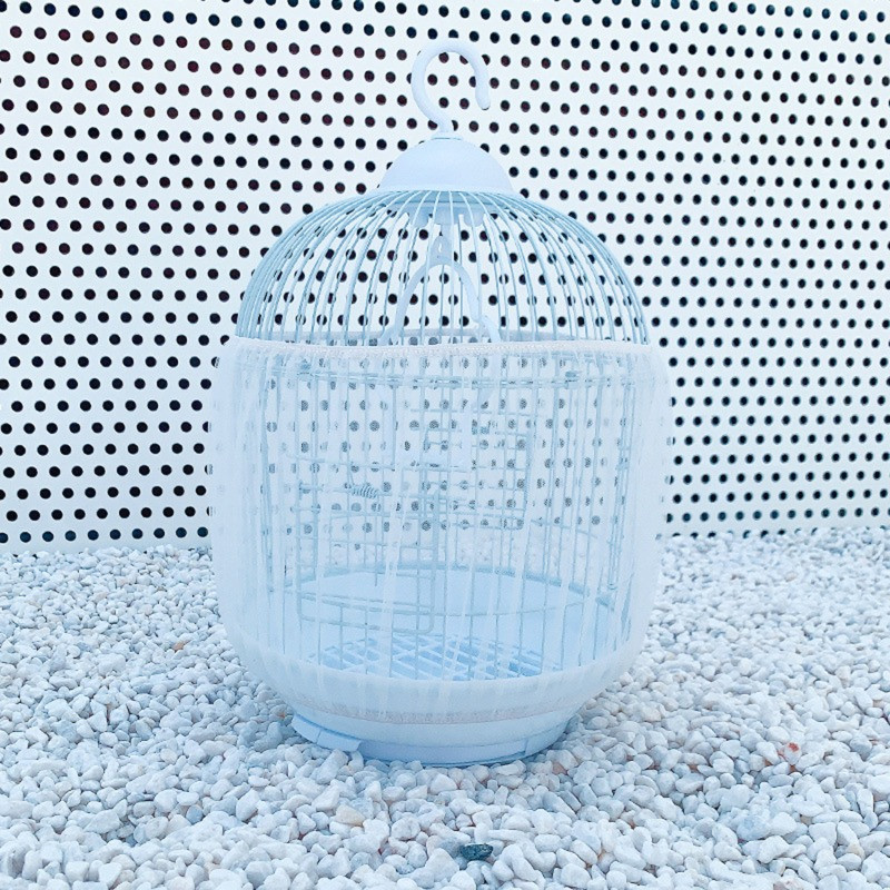 Putnu būra pārsegs Putekļu necaurlaidīgs putnu sēklu tīkla sēklu ķērējs Neilona sieta putnu sēklu tīkla aizsargs putnu būra zvaigznēm / vienkrāsains