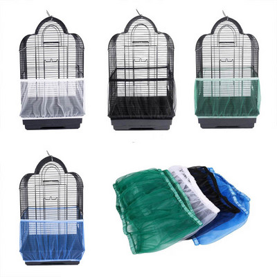 Birdcage Cover Nylon Mesh Bird Parrot Cover Dust Blocking Breathable Fabric Mesh Protective Hood Easy Cleaning Cage Accessories