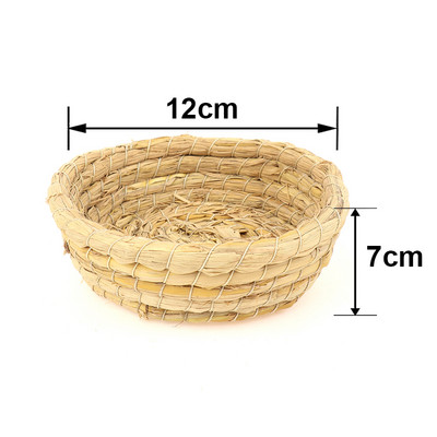 Dabīgās šķiedras salmu putnu ligzda Putnu būris Papagaiļu atpūtas vairošanās vieta Ar rokām gatavota silta mājdzīvnieku guļamistaba papagaiļiem Kanārijputni Balodis Balodis