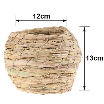 Dabīgās šķiedras salmu putnu ligzda Putnu būris Papagaiļu atpūtas vairošanās vieta Ar rokām gatavota silta mājdzīvnieku guļamistaba papagaiļiem Kanārijputni Balodis Balodis