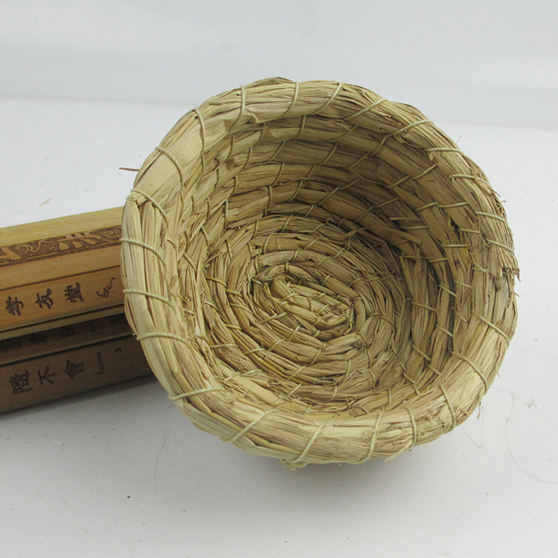 Καυτή φωλιά αυγών για επώαση μικρού πουλιού Φυσικό άχυρο μπολ Φωλιά πουλιού σε σχήμα κολοκύθας Εξαιρετικά συμπαγής ψάθινο παπαγάλο αυγό φωλιά πουλιών