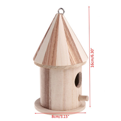 Bird Grass House Chickadee salmu būda ārā, piekarināma dabīgās šķiedras ligzda ar smailu augšdaļu, lai paslēptu kanārijputni