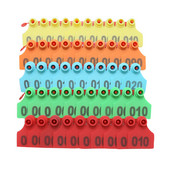 4*5cm Svinjske kozje ušne etikete BR. 001-100 Naušnice s bakrenom glavom životinje Oprema za svinje Identifikacijske kartice za životinje i goveda 100 kom.