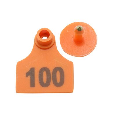 4*5cm Svinjske kozje ušne etikete BR. 001-100 Naušnice s bakrenom glavom životinje Oprema za svinje Identifikacijske kartice za životinje i goveda 100 kom.