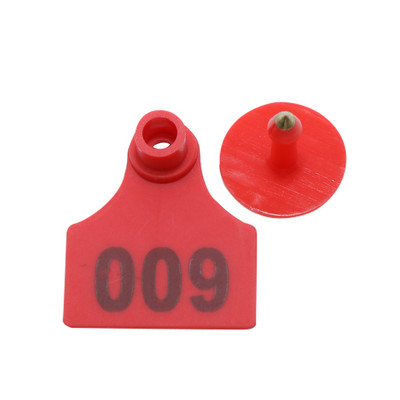 4*5cm Svinjske kozje ušne etikete BR. 001-100 Naušnice s bakrenom glavom životinje Oprema za svinje Identifikacijske kartice za životinje i goveda 100 kom.