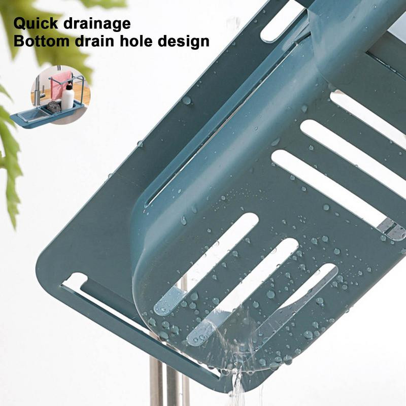 Izlietnes plaukta turētājs Teleskopiskais sietiņa grozs izlietnes notekas Regulējams izlietnes notekas groza sietiņš Teleskopisks virs izlietnes sūklis